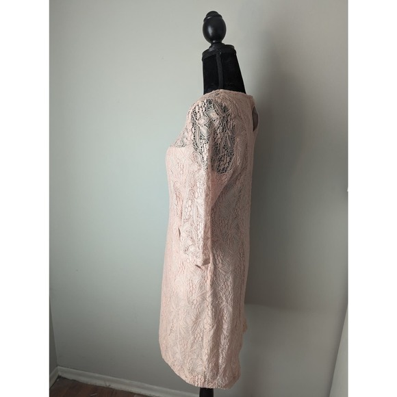 Maeve Anthropologie Lefkara blush pink lace dress - Picture 6 of 11